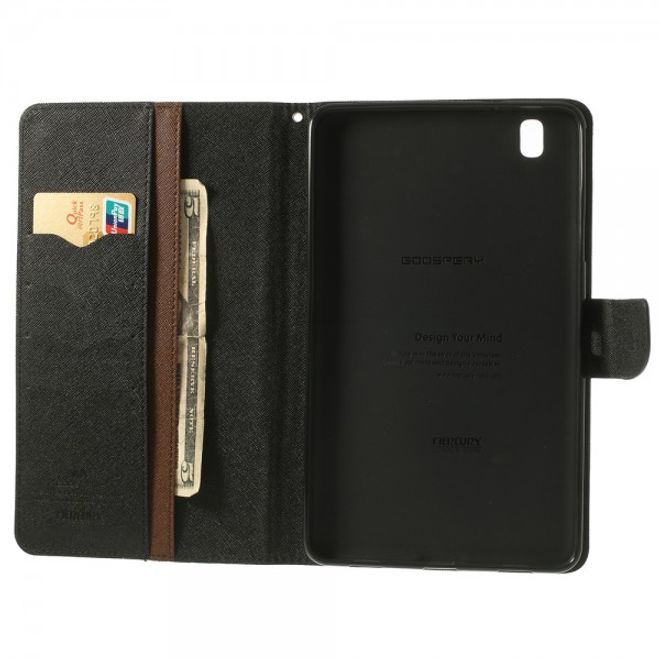 Goospery - Samsung Galaxy Tab Pro 8.4 Hülle - Tablet Bookcover - Fancy Diary Series - braun/schwarz