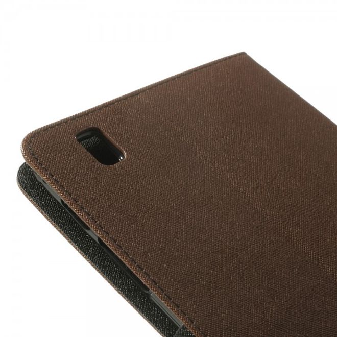 Goospery - Samsung Galaxy Tab Pro 8.4 Hülle - Tablet Bookcover - Fancy Diary Series - braun/schwarz