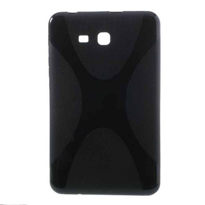 Samsung Galaxy Tab 3 7.0 Lite Elastisches Plastik Case X-Shape - schwarz