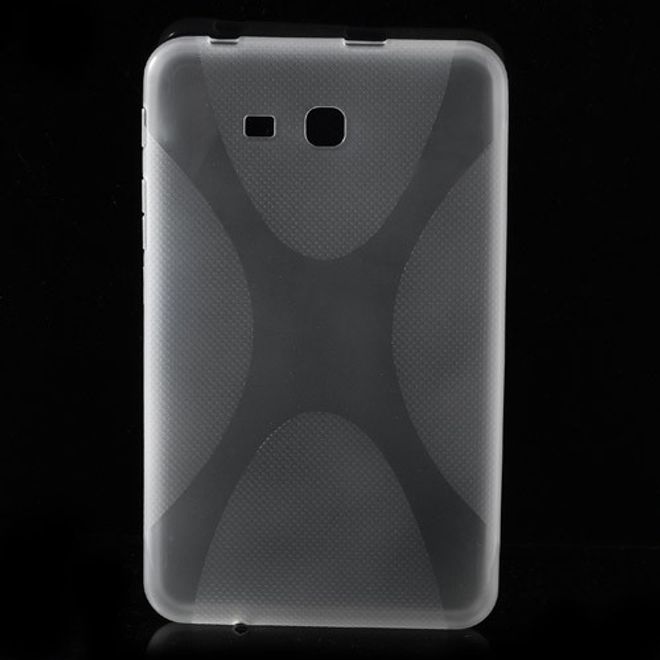 Samsung Galaxy Tab 3 7.0 Lite Elastisches Plastik Case X-Shape - transparent