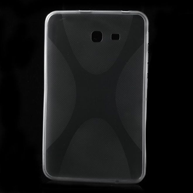 Samsung Galaxy Tab 3 7.0 Lite Elastisches Plastik Case X-Shape - grau