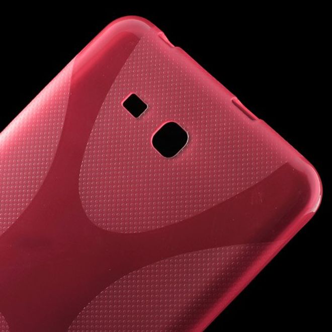 Samsung Galaxy Tab 3 7.0 Lite Elastisches Plastik Case X-Shape - rosa