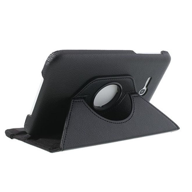 Samsung Galaxy Tab 3 7.0 Lite Rotierbares Leder Case mit Litchitextur - schwarz