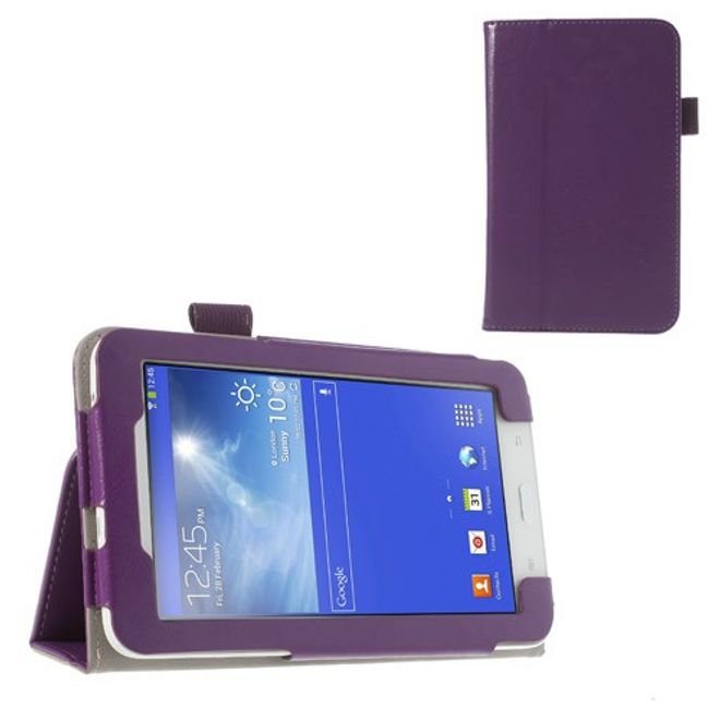 Samsung Galaxy Tab 3 7.0 Lite Crazy Horse Leder Case mit Standfunktion - purpur