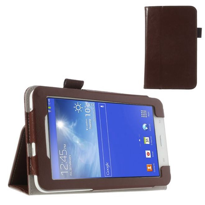 Samsung Galaxy Tab 3 7.0 Lite Crazy Horse Leder Case mit Standfunktion - braun