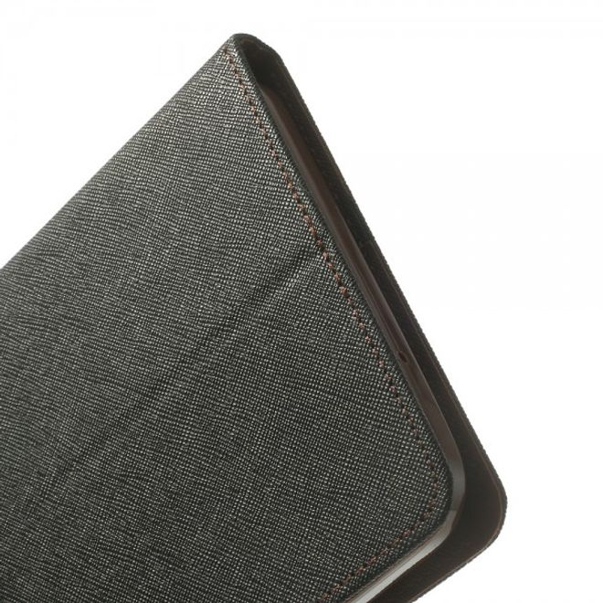 Goospery - Samsung Galaxy Tab 3 7.0 Lite Hülle - Tablet Bookcover - Fancy Diary Series - schwarz/braun