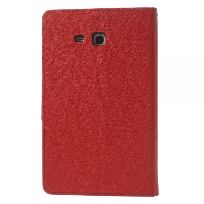 Goospery - Samsung Galaxy Tab 3 7.0 Lite Hülle - Tablet Bookcover - Fancy Diary Series - rot/navy