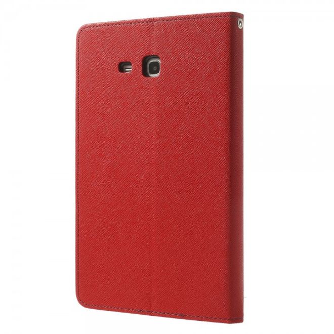 Goospery - Samsung Galaxy Tab 3 7.0 Lite Hülle - Tablet Bookcover - Fancy Diary Series - rot/navy