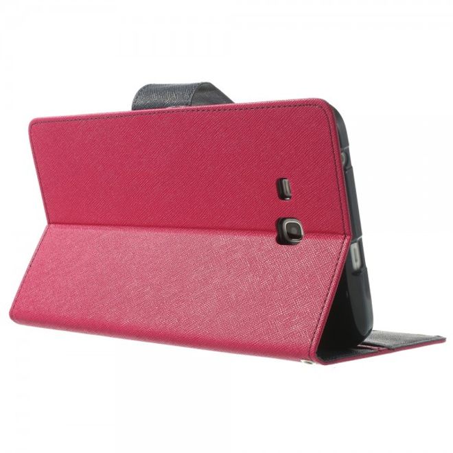 Goospery - Samsung Galaxy Tab 3 7.0 Lite Hülle - Tablet Bookcover - Fancy Diary Series - pink/navy