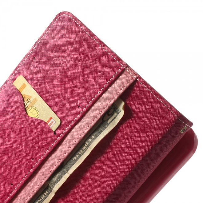 Goospery - Samsung Galaxy Tab 3 7.0 Lite Hülle - Tablet Bookcover - Fancy Diary Series - rosa/pink