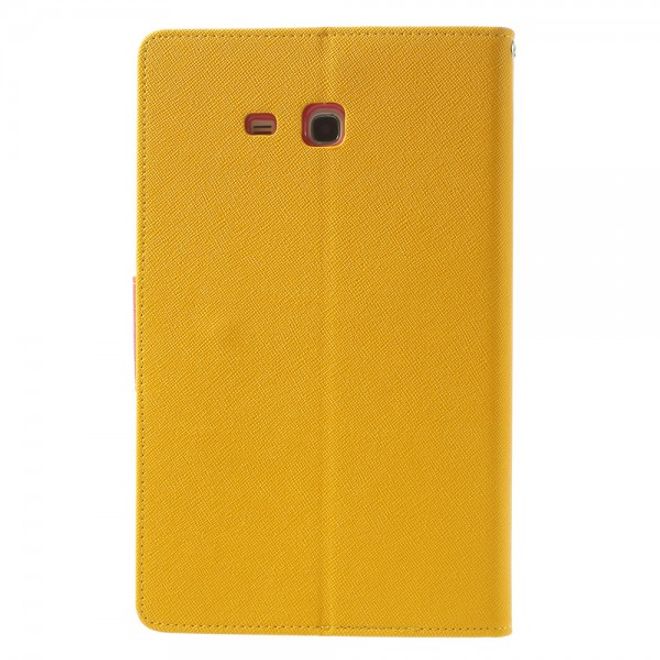 Goospery - Samsung Galaxy Tab 3 7.0 Lite Hülle - Tablet Bookcover - Fancy Diary Series - gelb/pink