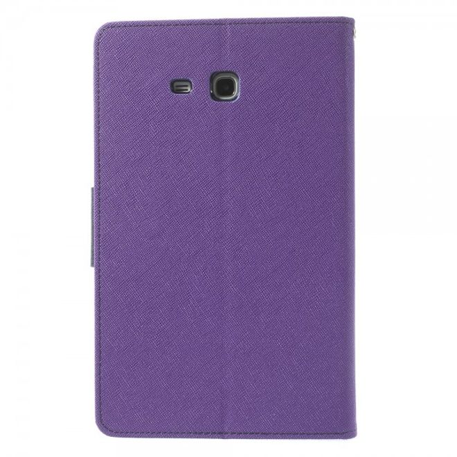 Goospery - Samsung Galaxy Tab 3 7.0 Lite Hülle - Tablet Bookcover - Fancy Diary Series - purpur/navy
