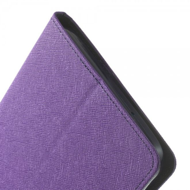 Goospery - Samsung Galaxy Tab 3 7.0 Lite Hülle - Tablet Bookcover - Fancy Diary Series - purpur/navy