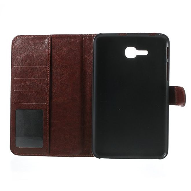 Samsung Galaxy Tab 3 7.0 Lite Leder Case mit Blumenmuster - schwarz