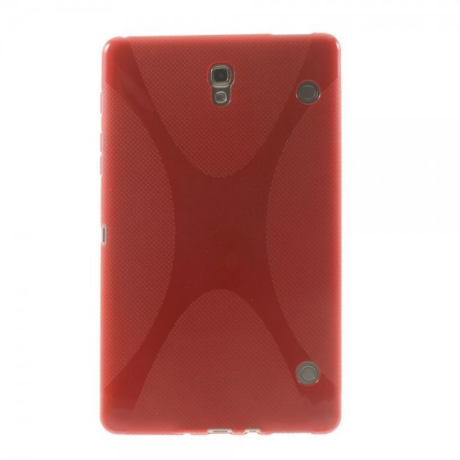 Samsung Galaxy Tab S 8.4 (T700/T701/T705) Elastisches Plastik Case X-Shape - rot