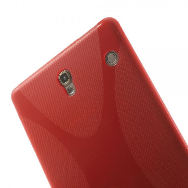 Samsung Galaxy Tab S 8.4 (T700/T701/T705) Elastisches Plastik Case X-Shape - rot