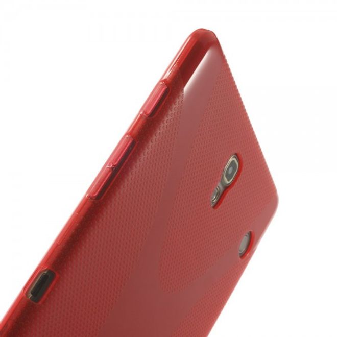 Samsung Galaxy Tab S 8.4 (T700/T701/T705) Elastisches Plastik Case X-Shape - rot