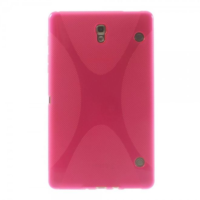 Samsung Galaxy Tab S 8.4 (T700/T701/T705) Elastisches Plastik Case X-Shape - rosa