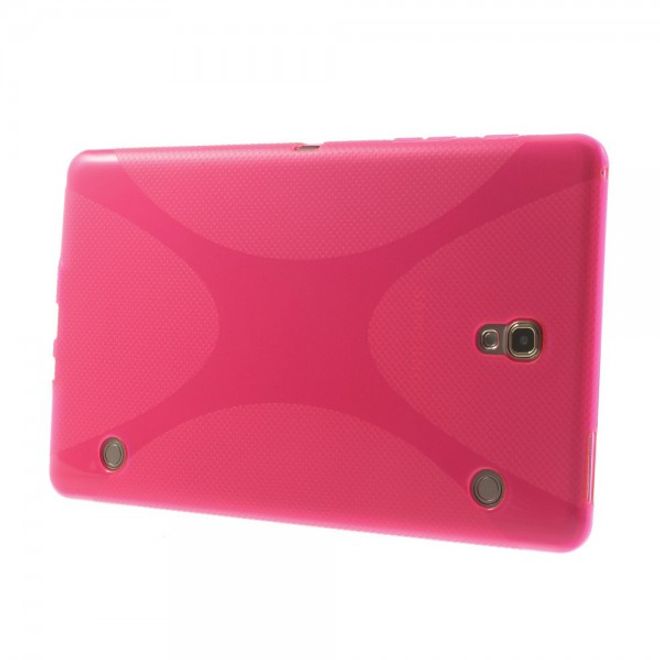 Samsung Galaxy Tab S 8.4 (T700/T701/T705) Elastisches Plastik Case X-Shape - rosa