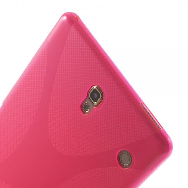 Samsung Galaxy Tab S 8.4 (T700/T701/T705) Elastisches Plastik Case X-Shape - rosa