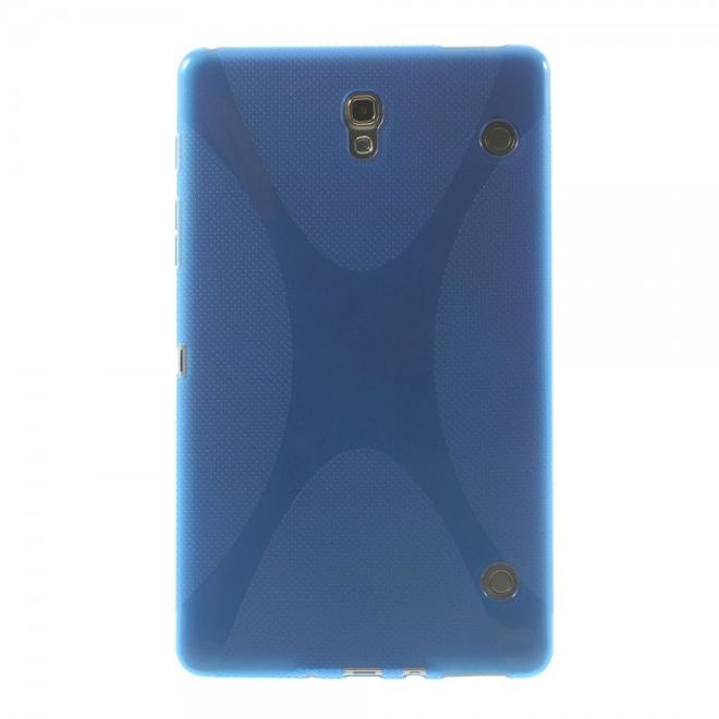 Samsung Galaxy Tab S 8.4 (T700/T701/T705) Elastisches Plastik Case X-Shape - blau