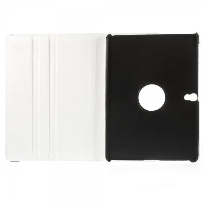 Samsung Galaxy Tab S 10.5 Hülle - 360° rotierbares Case aus Leder - weiss