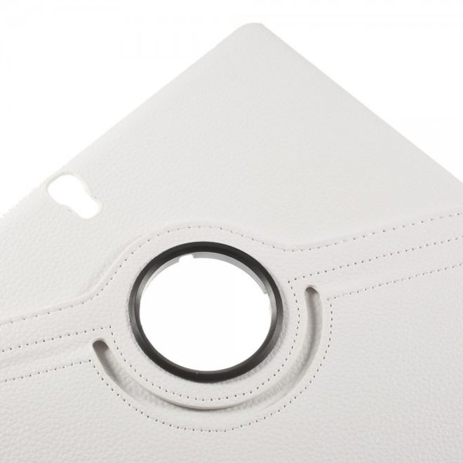 Samsung Galaxy Tab S 10.5 Hülle - 360° rotierbares Case aus Leder - weiss