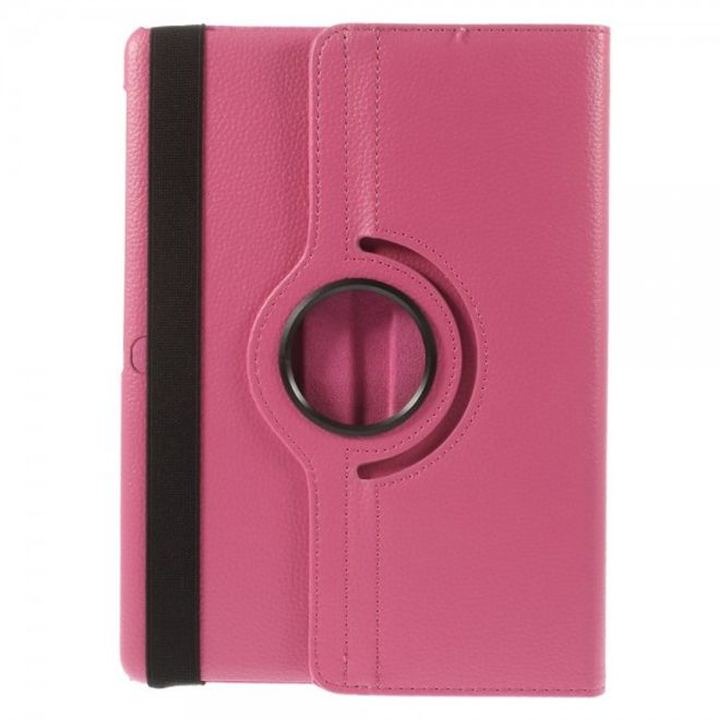 Samsung Galaxy Tab S 10.5 Leder Case 360° rotierbar mit Litchimuster - rosa