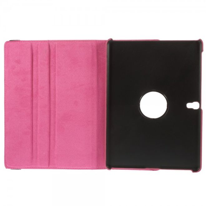 Samsung Galaxy Tab S 10.5 Leder Case 360° rotierbar mit Litchimuster - rosa