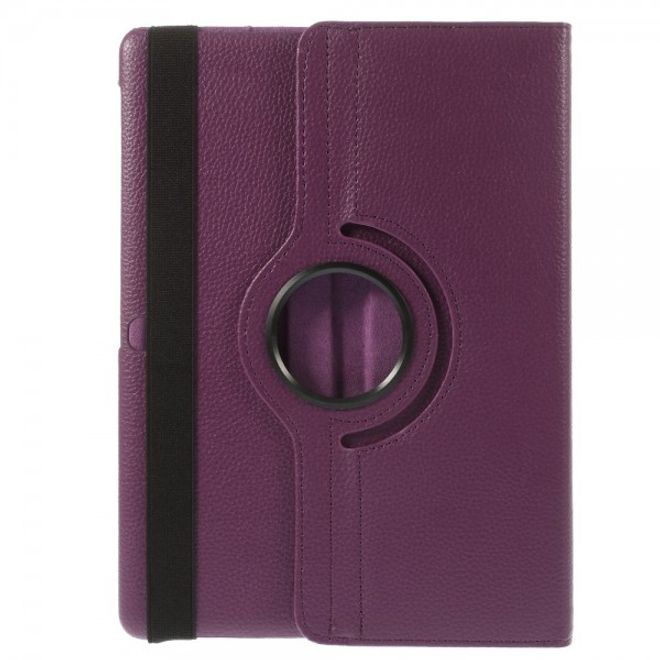 Samsung Galaxy Tab S 10.5 Leder Case 360° rotierbar mit Litchimuster - purpur