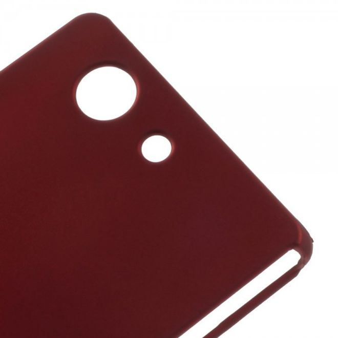 Sony Xperia Z3 Compact Schlichtes Hart Plastik Case - rot
