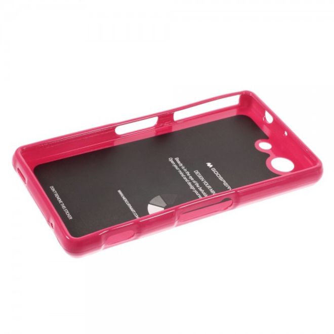 Goospery - Sony Xperia Z3 Compact Handy Hülle - TPU Soft Case - Pearl Jelly Series - pink