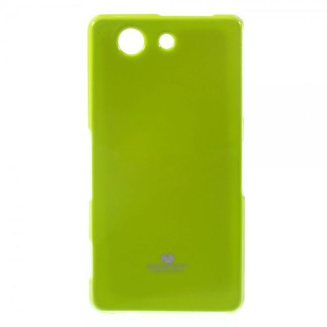 Goospery - Sony Xperia Z3 Compact Handy Hülle - TPU Soft Case - Pearl Jelly Series - lime