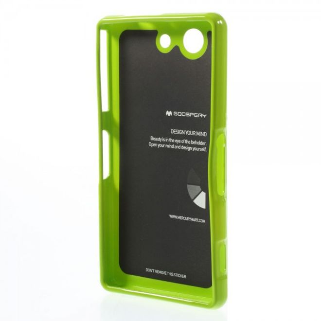 Goospery - Sony Xperia Z3 Compact Handy Hülle - TPU Soft Case - Pearl Jelly Series - lime