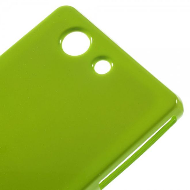 Goospery - Sony Xperia Z3 Compact Handy Hülle - TPU Soft Case - Pearl Jelly Series - lime