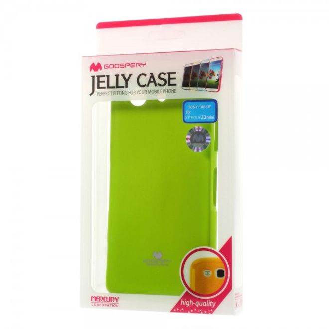 Goospery - Sony Xperia Z3 Compact Handy Hülle - TPU Soft Case - Pearl Jelly Series - lime