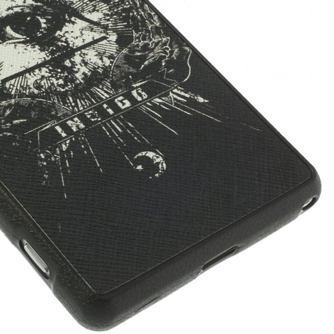 Sony Xperia Z2 Lederartiges Plastik Case mit dem Auge der Vorsehung