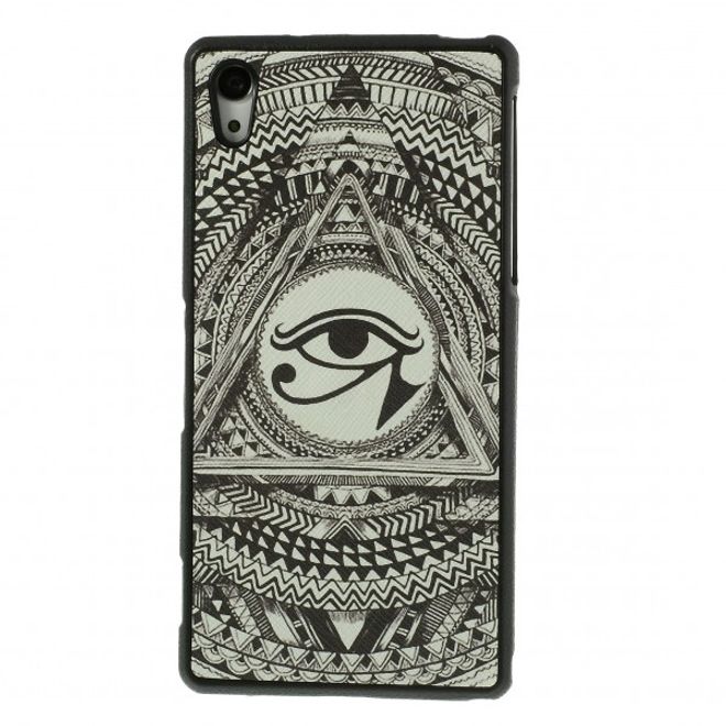 Sony Xperia Z2 Lederartiges Plastik Case mit dem Auge des Horus