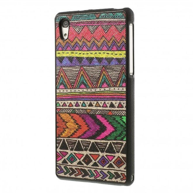 Sony Xperia Z2 Lederartiges Plastik Case mit Stammesmuster