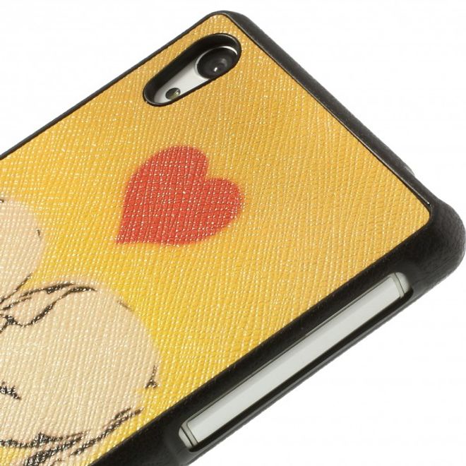 Sony Xperia Z2 Lederartiges Plastik Case mit küssenden Skeletten