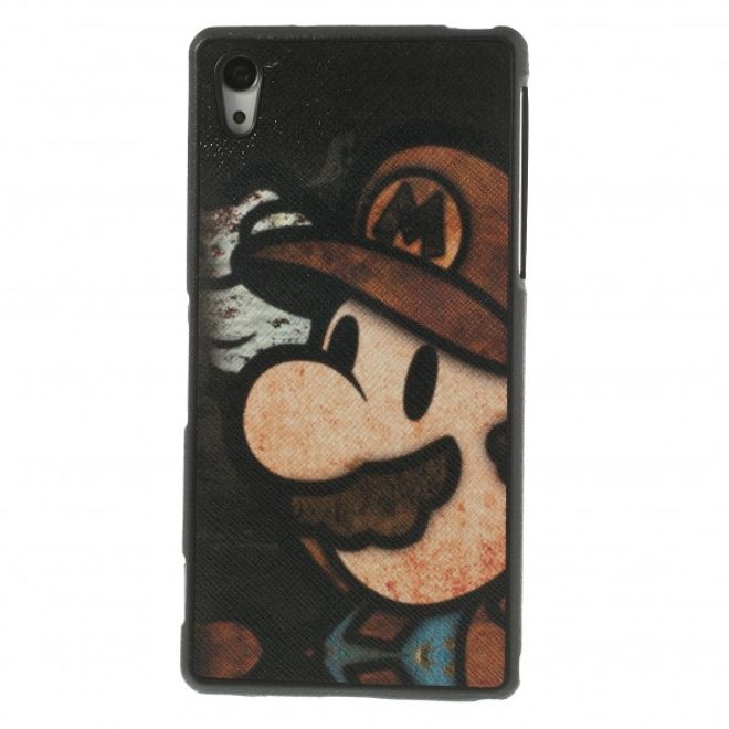 Sony Xperia Z2 Lederartiges Plastik Case mit Super Mario