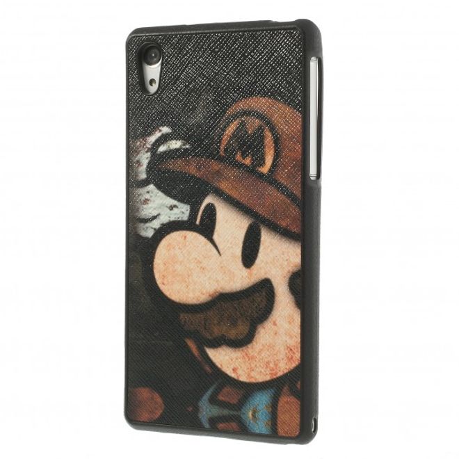 Sony Xperia Z2 Lederartiges Plastik Case mit Super Mario