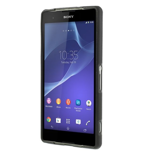 Sony Xperia Z2 Lederartiges Plastik Case mit Eiffelturm und Herzen