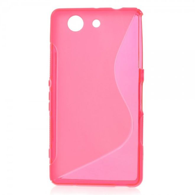 Sony Xperia Z3 Compact Elastisches Plastik Case S-Curved - rosa