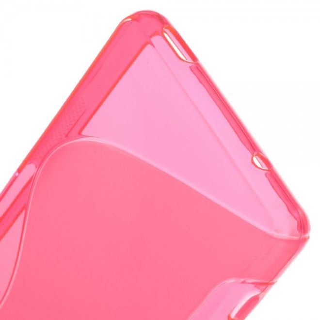Sony Xperia Z3 Compact Elastisches Plastik Case S-Curved - rosa