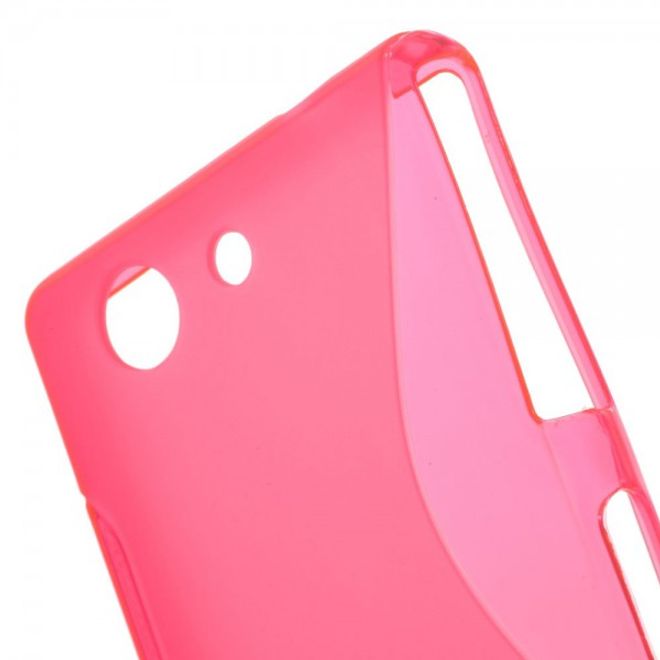 Sony Xperia Z3 Compact Elastisches Plastik Case S-Curved - rosa