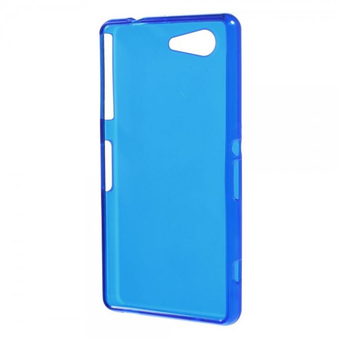 Sony Xperia Z3 Compact Elastisches, weiches Plastik Case - blau