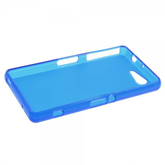 Sony Xperia Z3 Compact Elastisches, weiches Plastik Case - blau