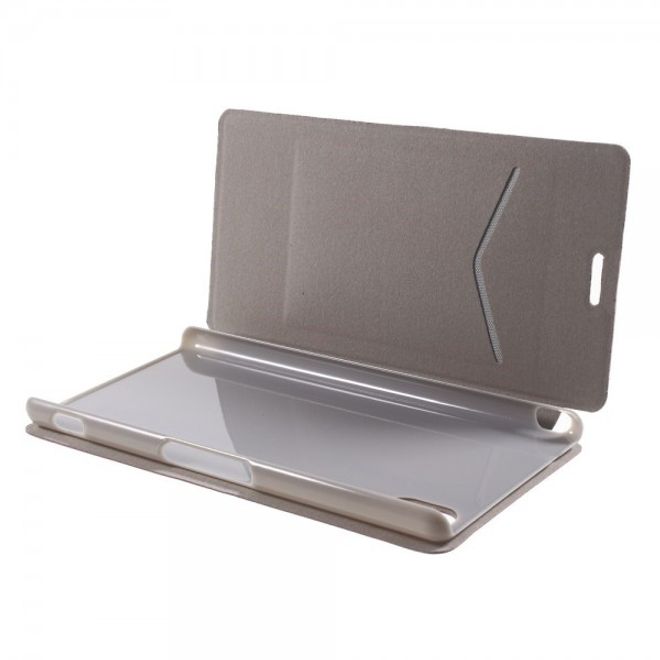 Sony Xperia M4 Aqua Leder Case mit Kreditkartenschlitz - rot