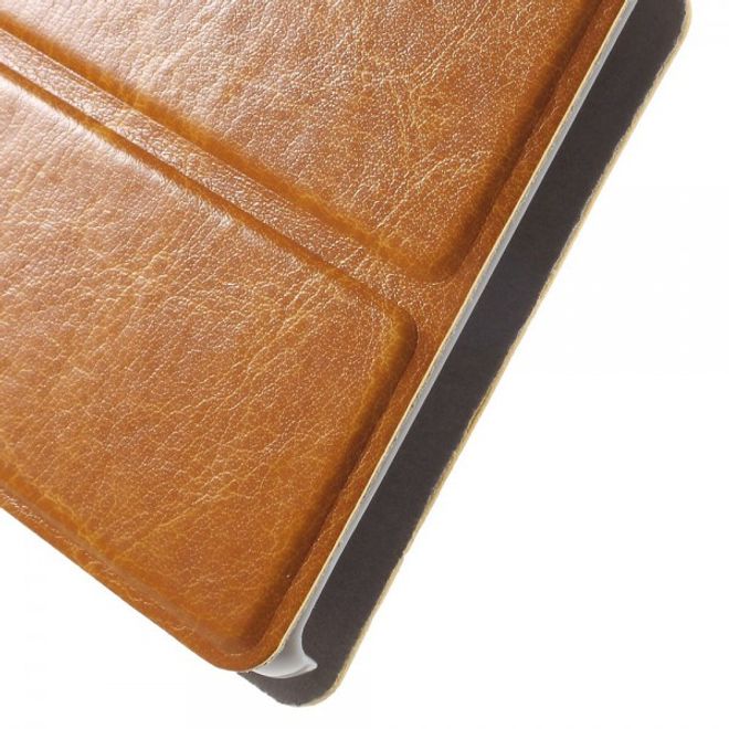 Sony Xperia M4 Aqua Leder Case mit Kreditkartenschlitz - orange